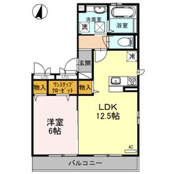 額田駅 徒歩6分 1階の物件間取画像
